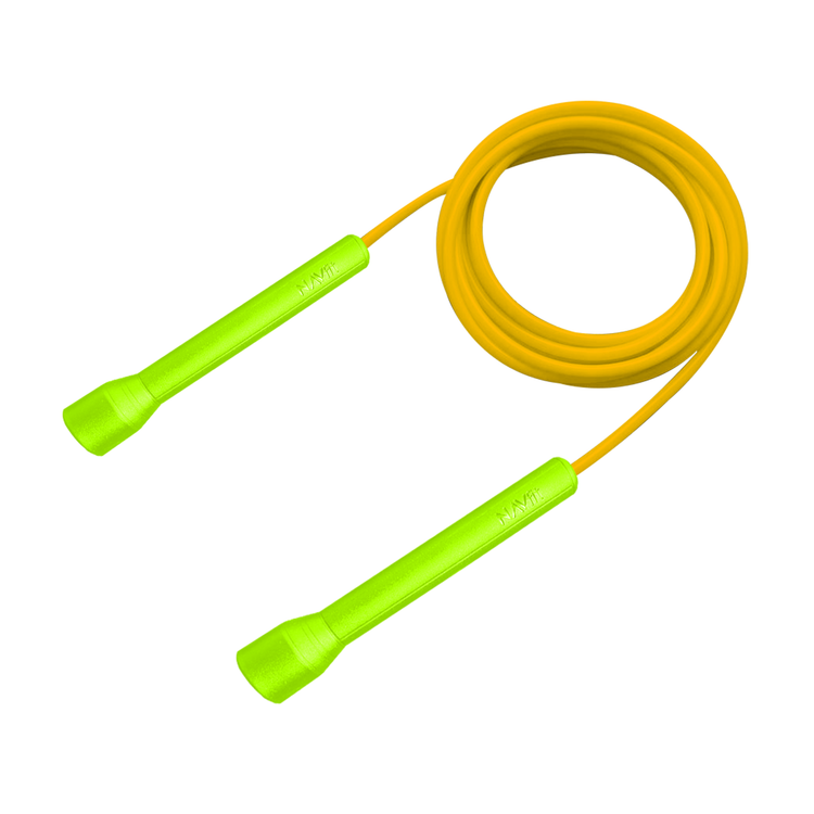 Lazo Cuerda para Saltar | Velocidad, CrossFit | 5mm PVC Premium | Amarillo