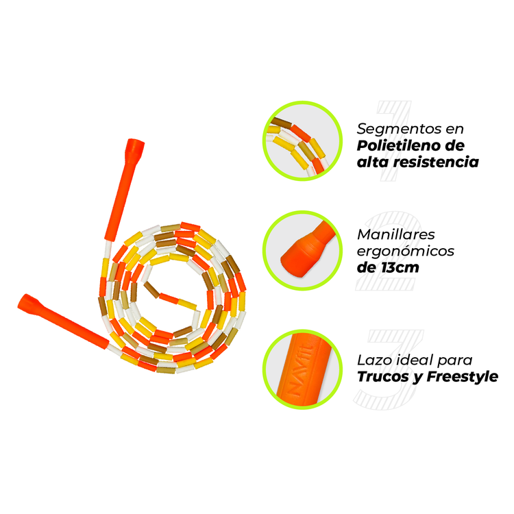 Cuerda Lazo para Saltar Segmentado CrossFit | 7501BAMNBG