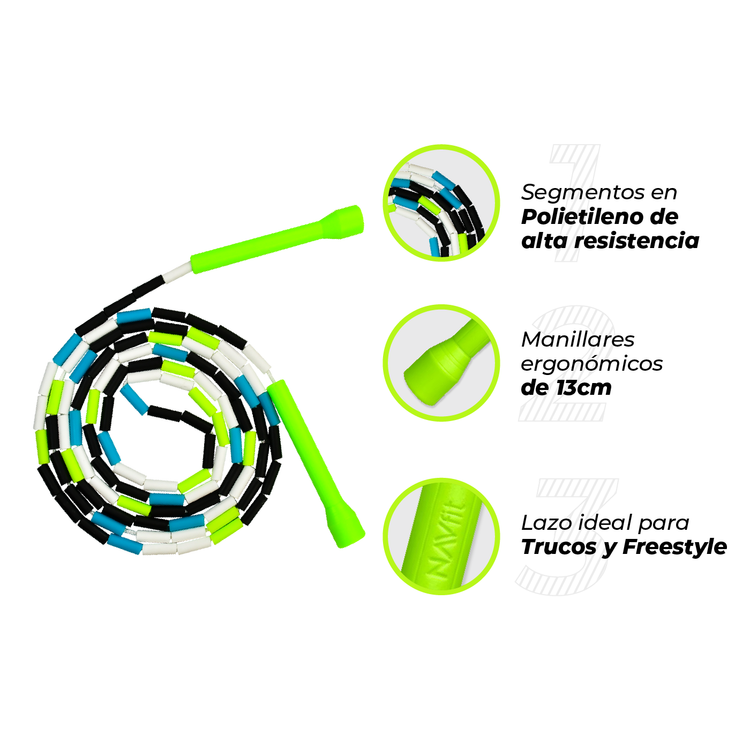 Cuerda Lazo para Saltar Segmentado CrossFit | 7501BNEACV