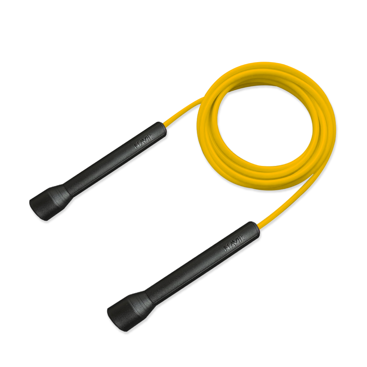 Lazo Cuerda para Saltar | Velocidad, CrossFit | 5mm PVC Premium | Amarillo