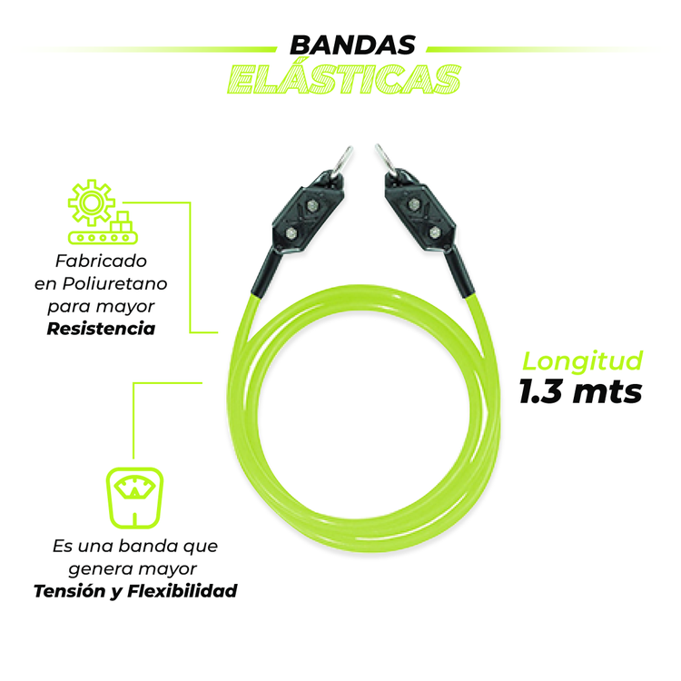 Kit 3 Bandas Elásticas en Poliuretano