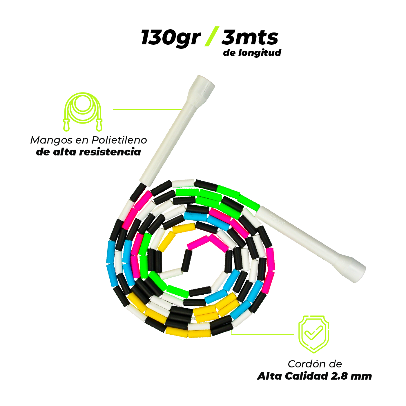 Cuerda Lazo para Saltar Segmentado CrossFit | 7501NEB