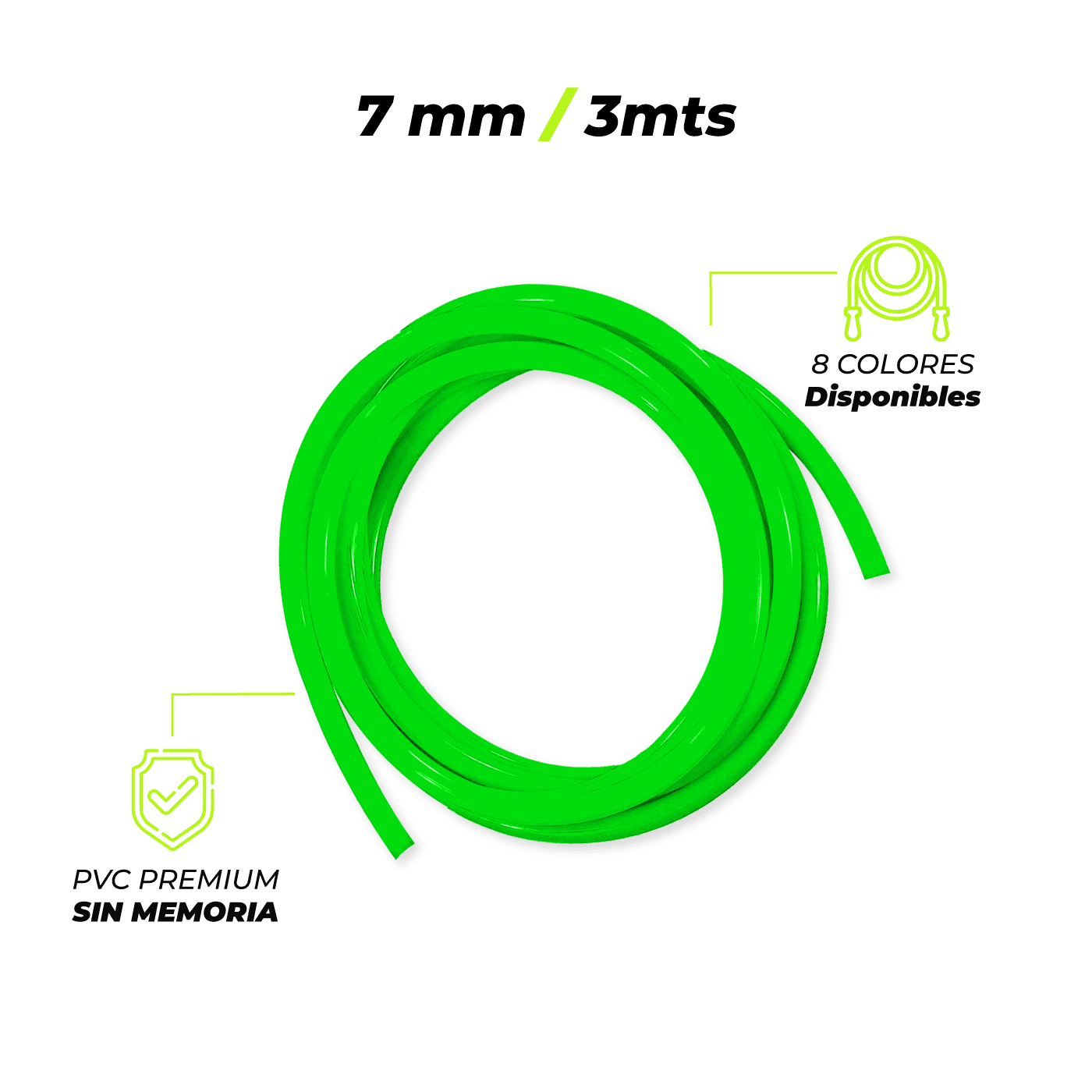 Cuerda 7mm para Lazo de Salto PVC Premium